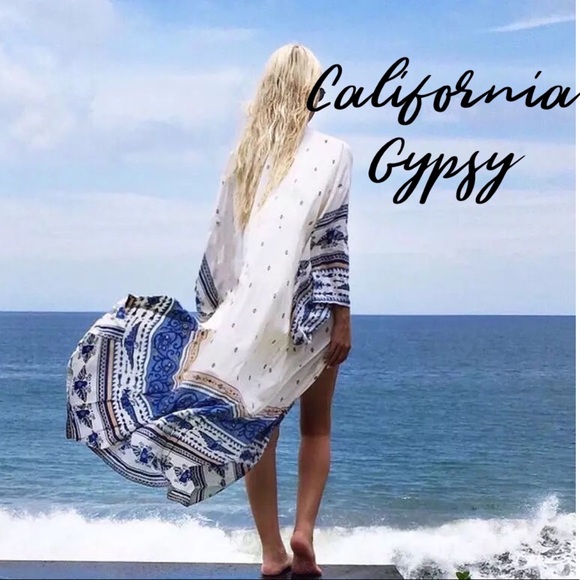 Western Thunderbird Boho Duster Coverup - Picture 7 of 15